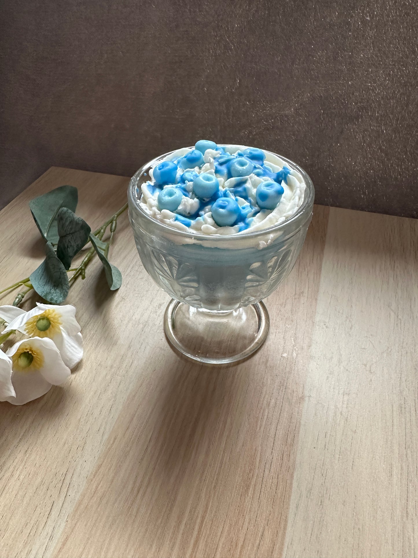 Dessertkerze im Glaskelch
