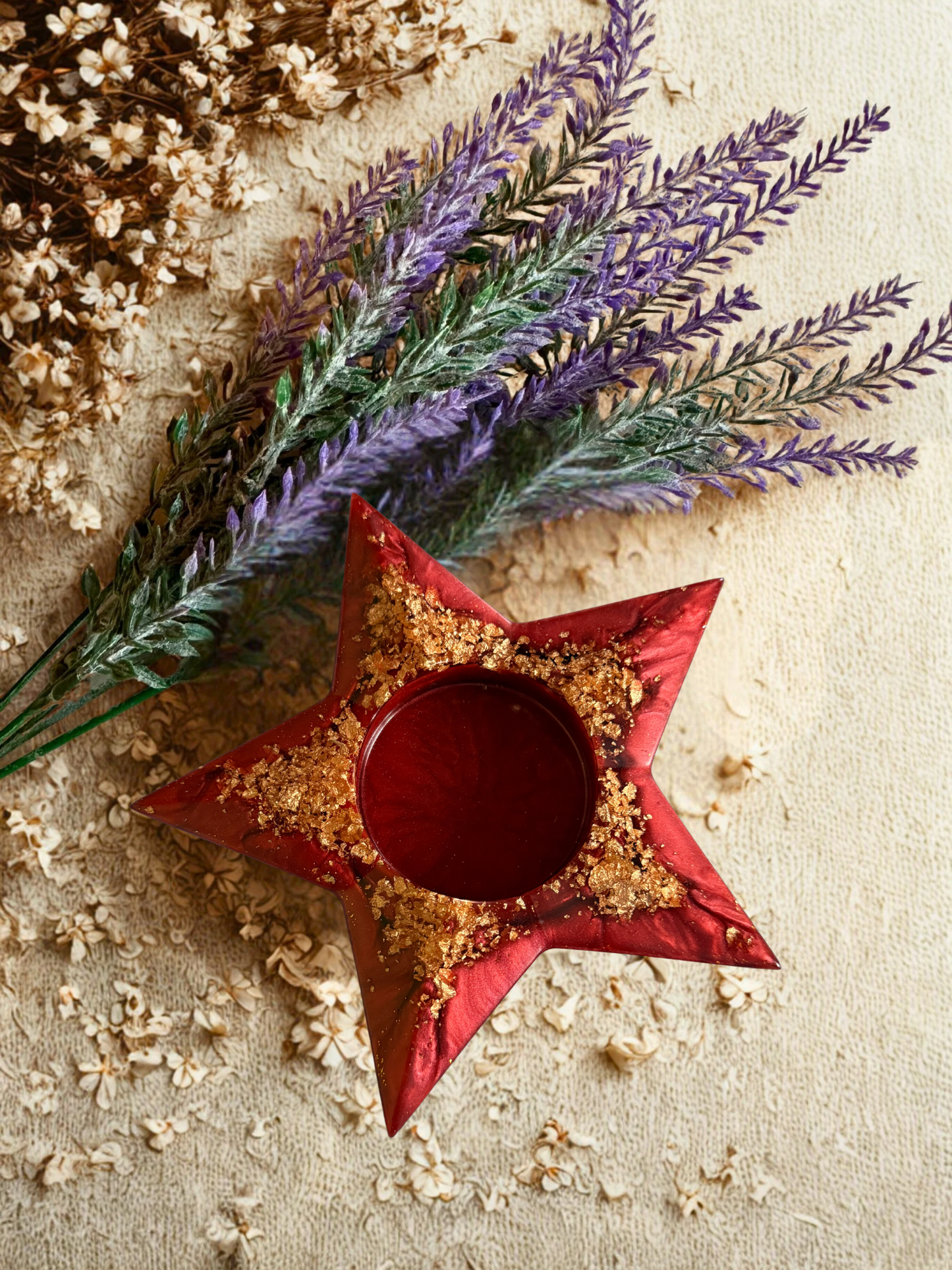 Teelicht- & Kerzenhalter Stern groß