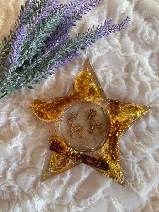 Teelicht- & Kerzenhalter Stern groß