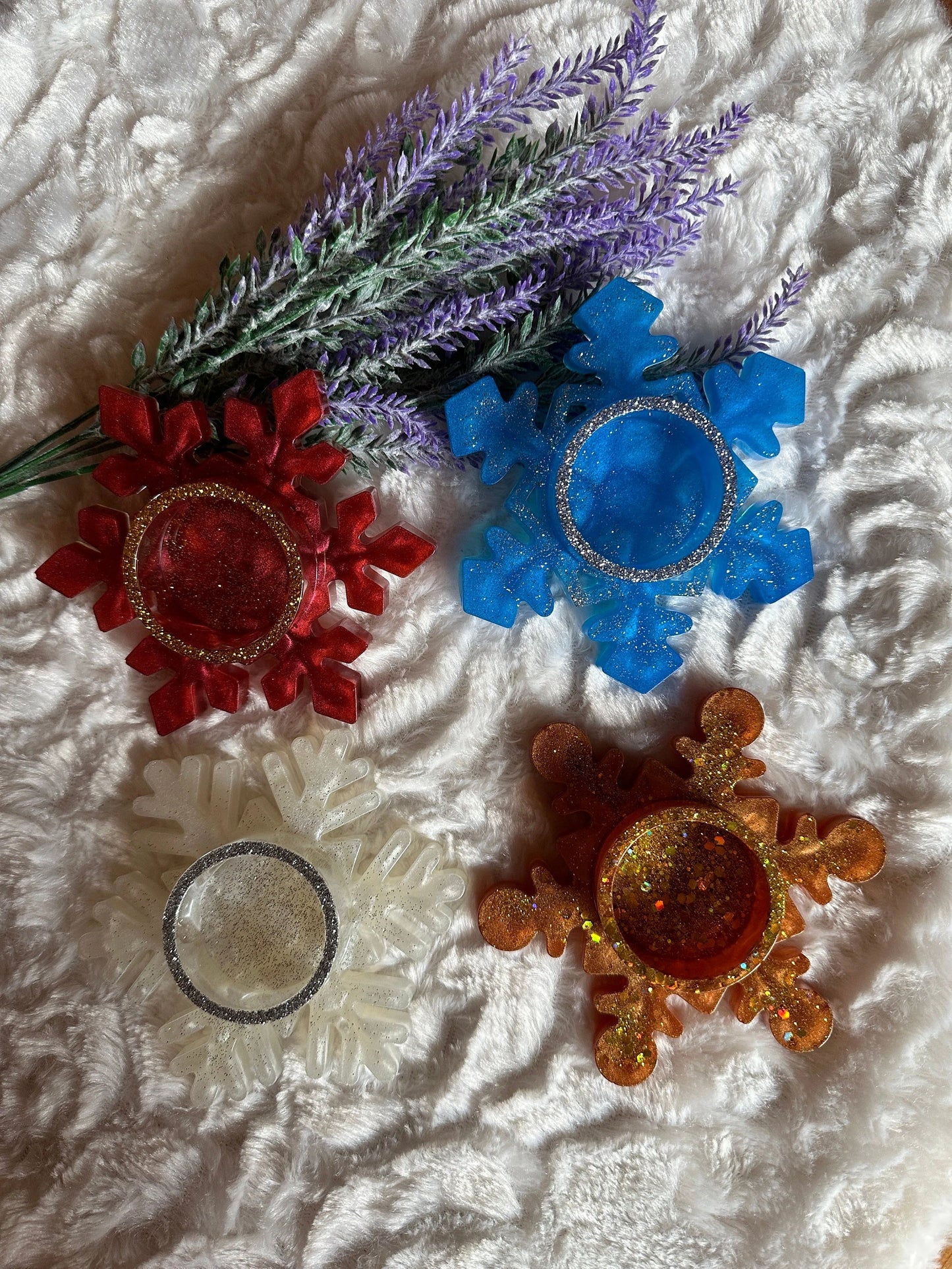 Teelicht- & Kerzenhalter Schneeflocke