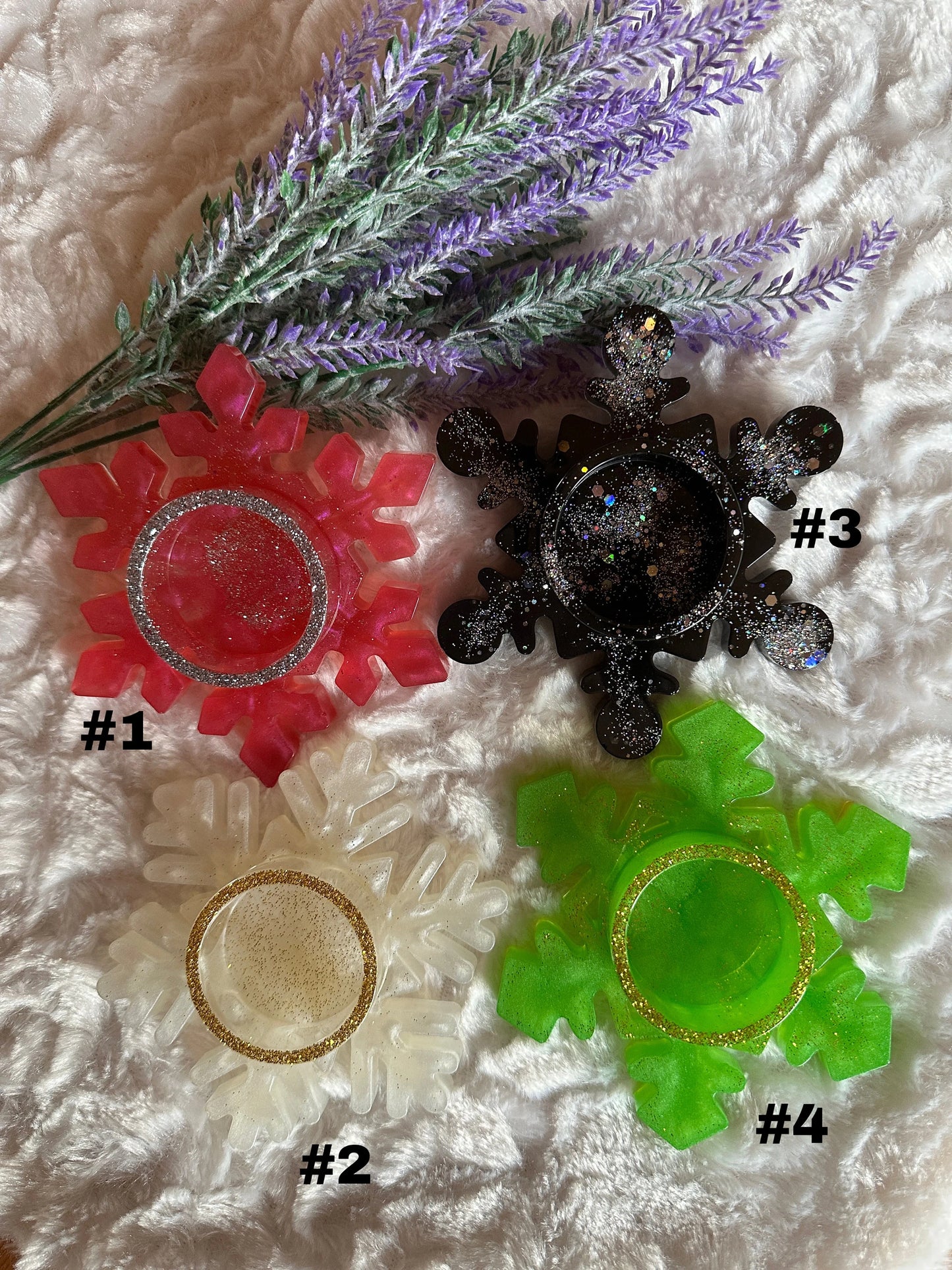 Teelicht- & Kerzenhalter Schneeflocke