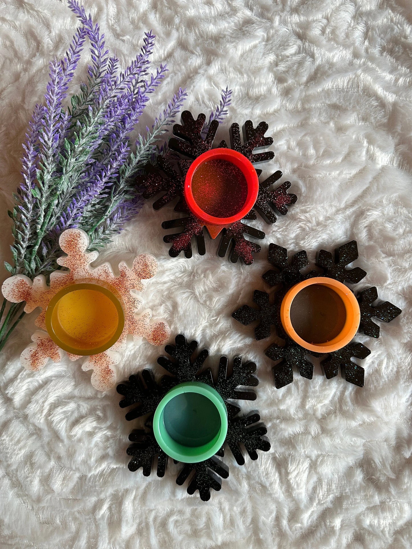 Teelicht- & Kerzenhalter Schneeflocke